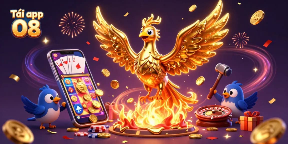 Tải app O8 for engaging casino gaming experience with dynamic golden phoenix and mobile slot games