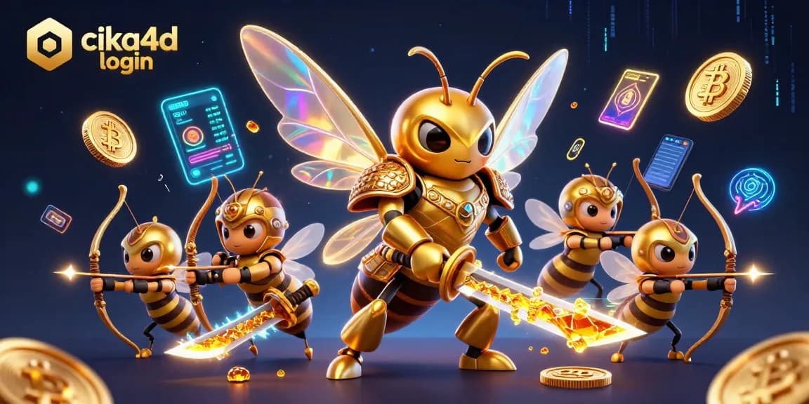 Experience thrilling gameplay with the cika4d login, featuring vibrant 3D characters and casino elements.