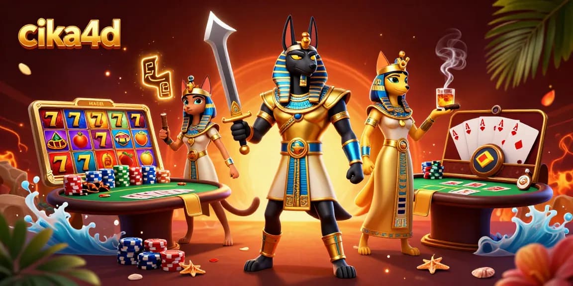Experience thrilling wins with cika4d while gaming alongside ancient Egyptian warriors in a vibrant casino.