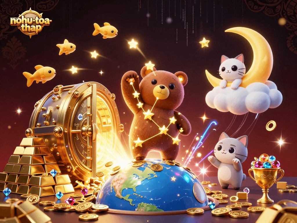 Experience the thrill of nohu-toa-thap as the constellation bear scoops gold coins amidst dazzling treasures.