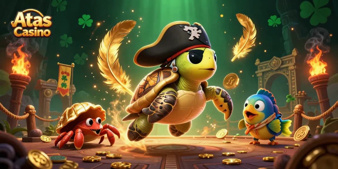 Experience the vibrant action of Atas Casino with fun characters and dynamic game elements.