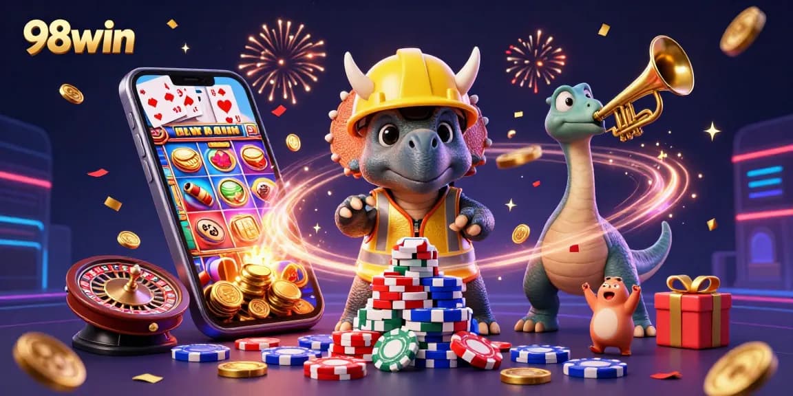 Celebrate big wins at 98win while enjoying vibrant slot games and festive surroundings.
