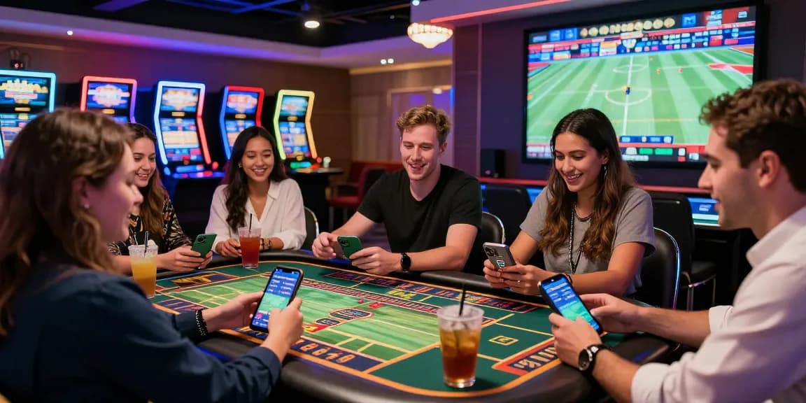 LUCK8 online casino experience with friends engaged in live sports betting.