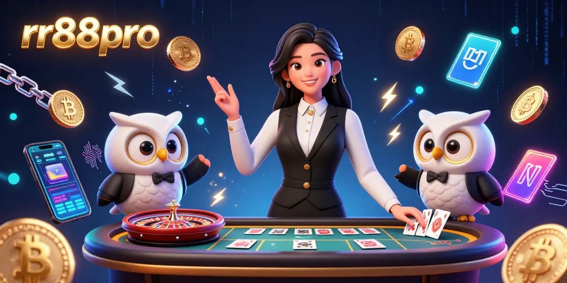 Experience thrilling gaming at rr88pro with a captivating baccarat scene featuring skilled dealers.