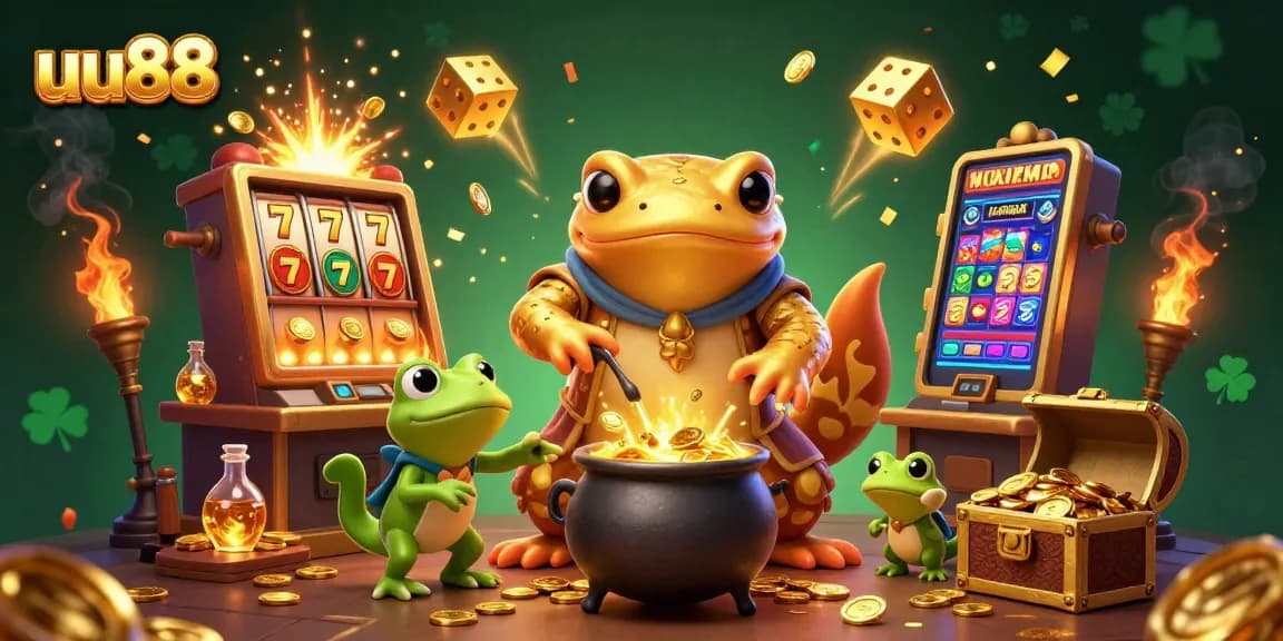 Engage in thrilling gaming at uu88 with vibrant slots and alchemical gold bursts.