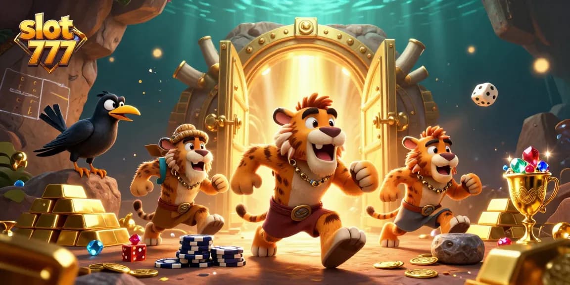 Spin the reels of slot 777 for exciting jackpots amidst stunning treasure items.