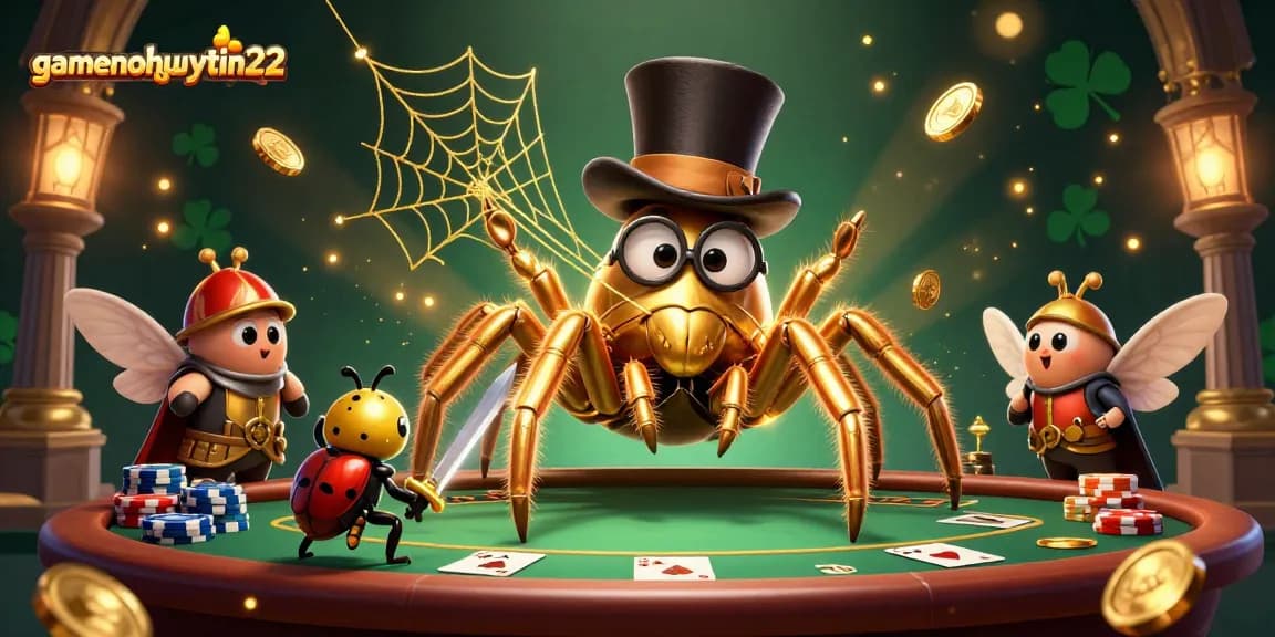 Join the excitement at gamenohuuytin22 with our dynamic poker championship scene featuring brave characters and vibrant casino elements.