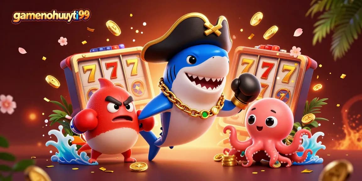 Experience exciting wins at gamenohuuytin99 with a playful casino adventure featuring sharks and treasures!
