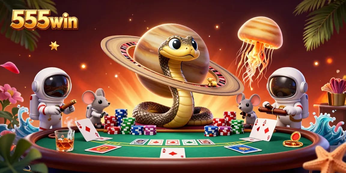Engage with vibrant gameplay at 555win as mice wager on a galactic roulette scene.