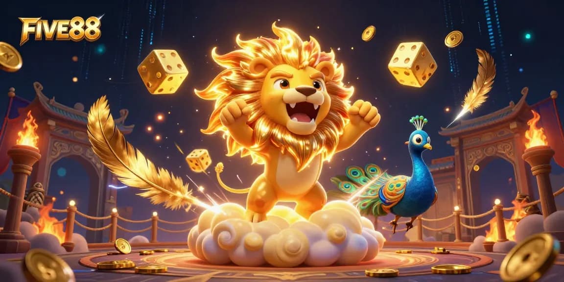 Engage with thrilling gameplay at FIVE88 with vibrant characters and dynamic casino elements.