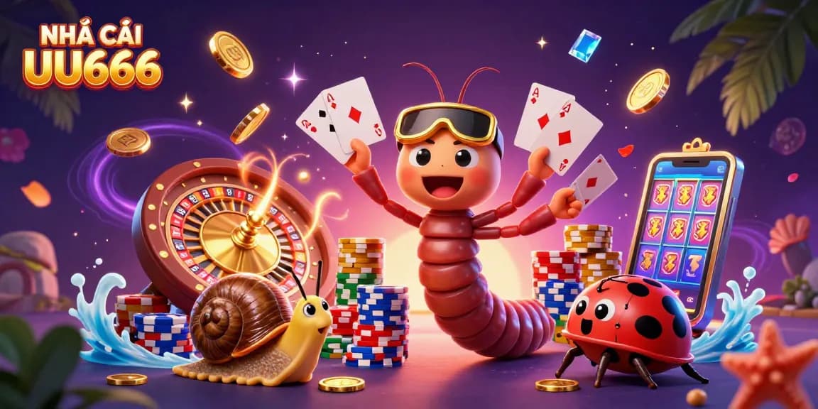 Experience the thrill at NHÀ CÁI UU666 with a vibrant 3D casino scene packed with action.