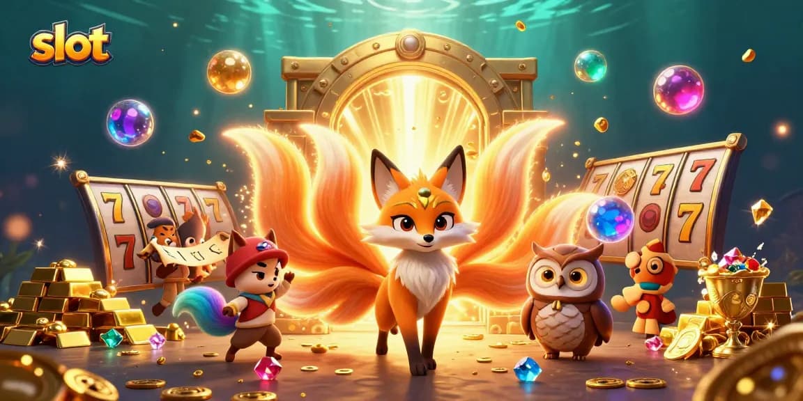 Spin to win big with vibrant slot reels and a mystical fox spirit