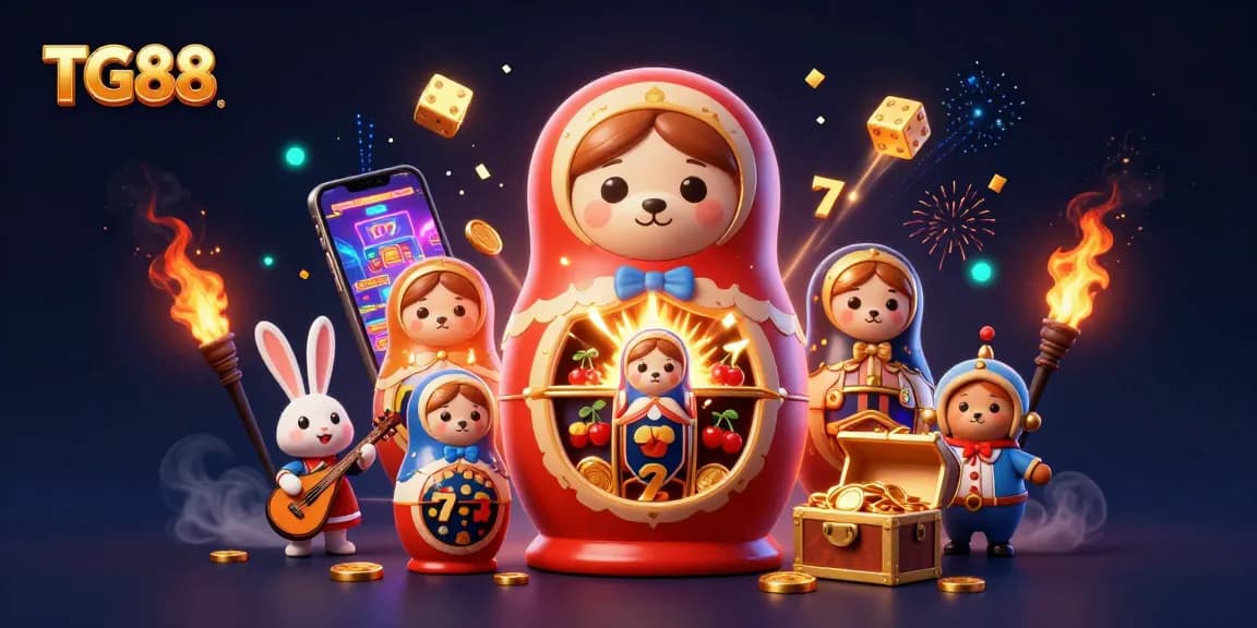 Experience exciting gameplay at TG88 with vibrant casino elements and charming characters.
