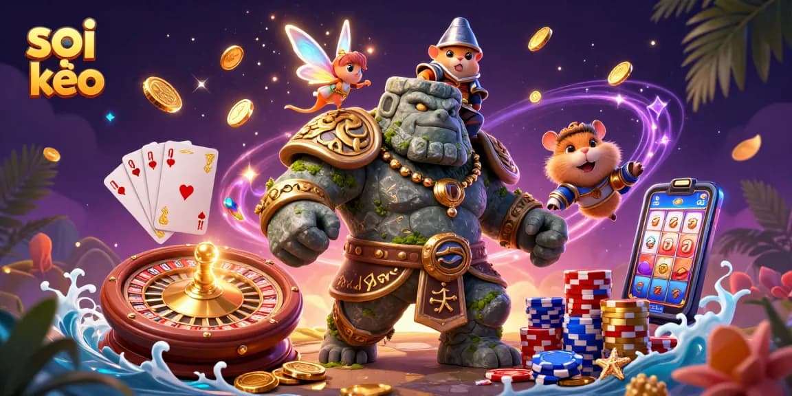 Experience thrilling soi kèo moments with a magical golem, fairy, and hamster knight!