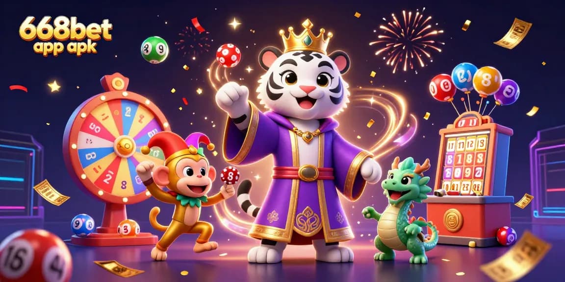 Engage with the thrilling 668bet app apk experience, featuring vibrant characters and dynamic gambling elements.