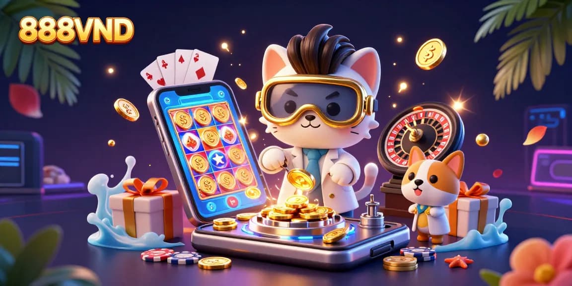 Experience thrilling gameplay with 888VND as the mad scientist creates riches from a gold-coin machine.
