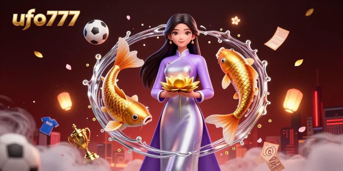 Bet with ufo777 for real wins, featuring a vibrant 3D sports betting scene with engaging elements.