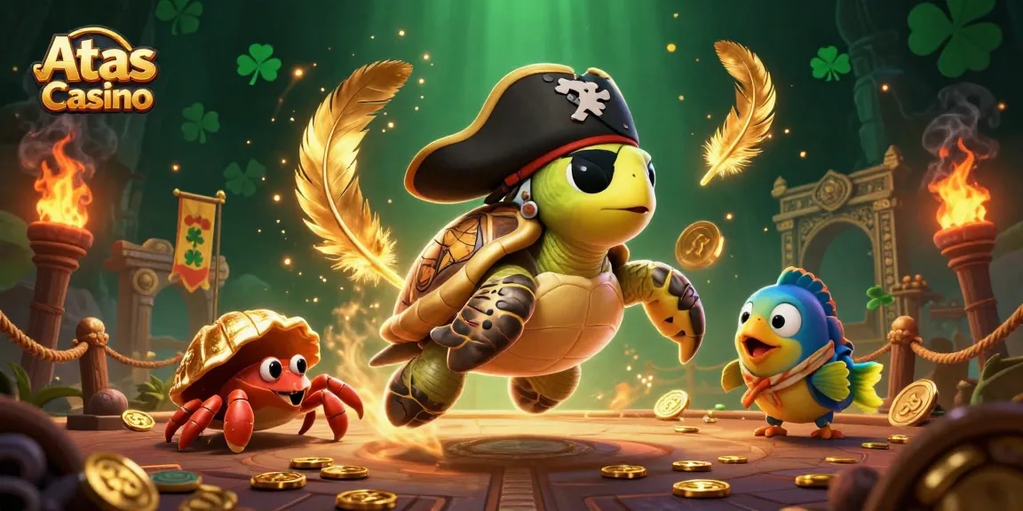 Experience the vibrant action of Atas Casino with fun characters and dynamic game elements.