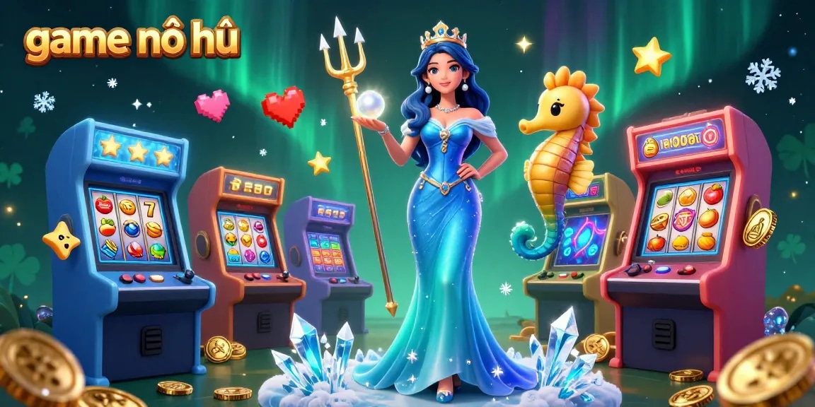 Play thrilling game nổ hũ with vibrant characters and engaging arcade elements in a captivating casino scene.