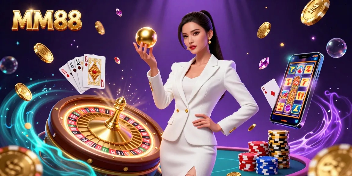 Engage with MM88's thrilling casino experience featuring luxurious roulette and dynamic gameplay elements.