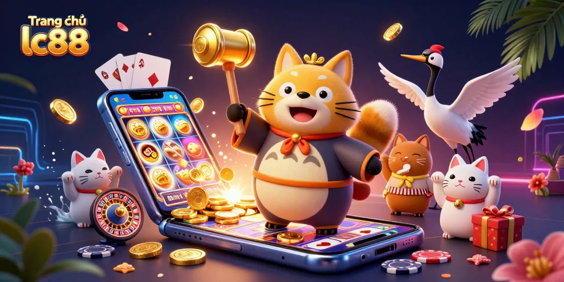 Join the excitement at Trang chủ lc88 with vibrant gaming, cheerful characters, and rich casino visuals.