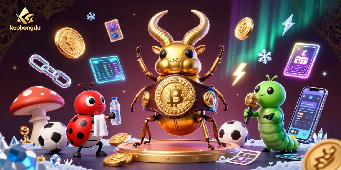 Engage with keobongda sports predictions in a vibrant, action-packed 3D scene of animated characters.