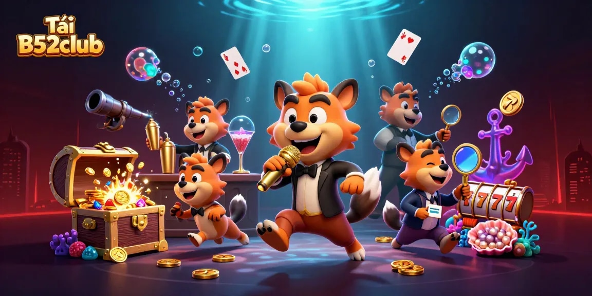 Tải B52club to enjoy vibrant 3D casino fun with hyenas at a comedy club and exciting games