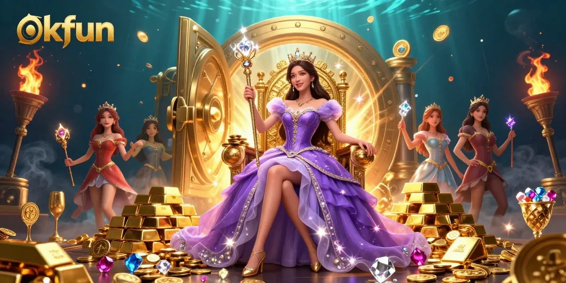 Experience the excitement at okfun with dazzling casino treasures and vibrant game elements.
