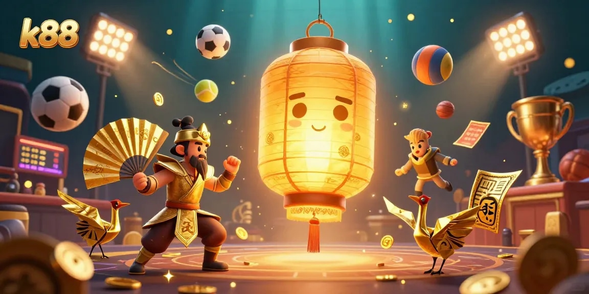 Experience the thrilling adventures at k88, capturing dynamic sports betting action with vibrant casino elements.