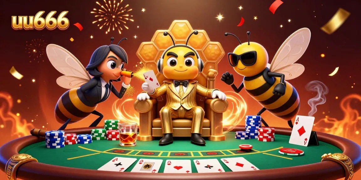 Experience the thrill of uu666 casino with a vibrant poker scene featuring animated characters.