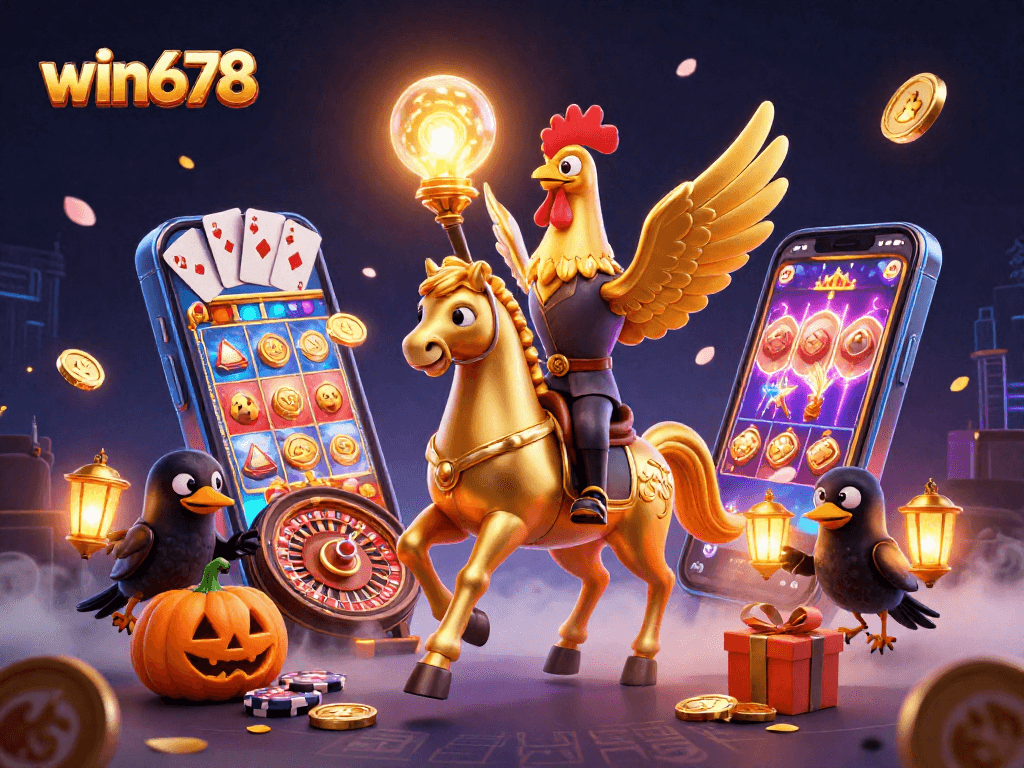 Experience win678's thrilling casino atmosphere with unique characters and dynamic game elements.