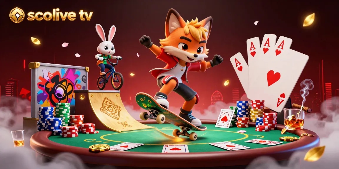 Watch thrilling sports streams on Socolive TV featuring vibrant characters and dynamic betting action.