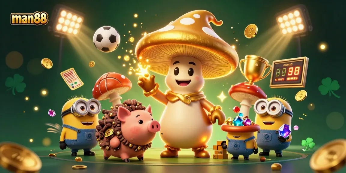 Experience the exciting games at man88, featuring vibrant characters and dynamic sports elements.