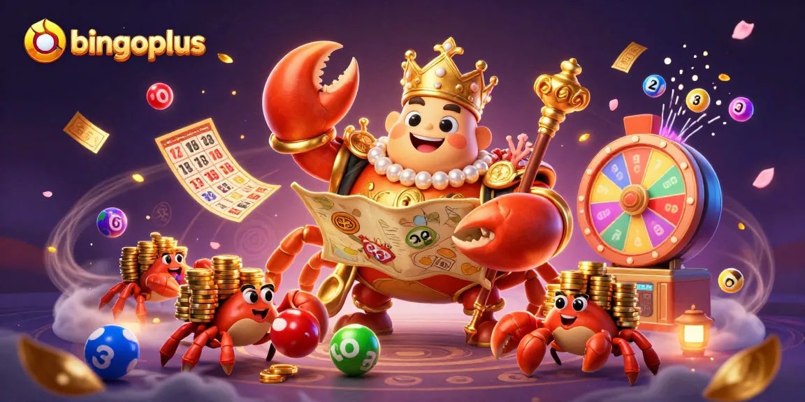 Experience thrilling bingo action with bingoplus featuring a golden crab emperor and dynamic game elements.