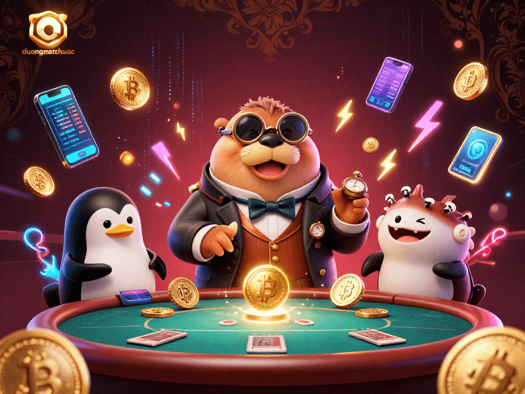 Engage with duongmatchuoc at an underwater poker table featuring a jolly walrus and unique game elements.