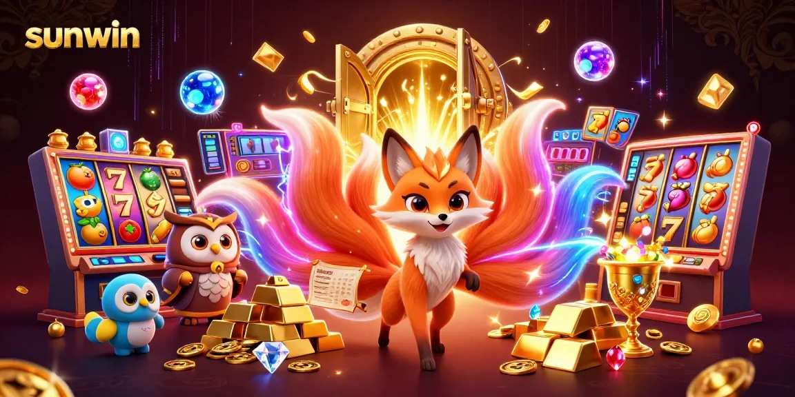 Play exciting slots with sunwin featuring a mystical fox, wise owl, and treasures galore!
