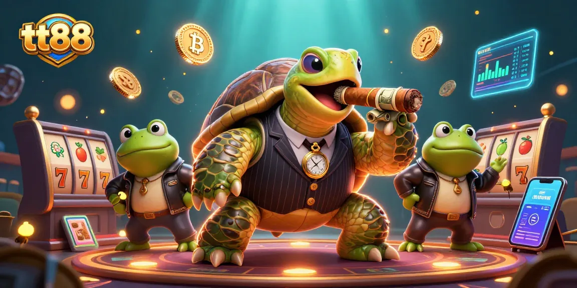 Play and win with tt88 at a vibrant online casino scene featuring dynamic animated characters and game elements.
