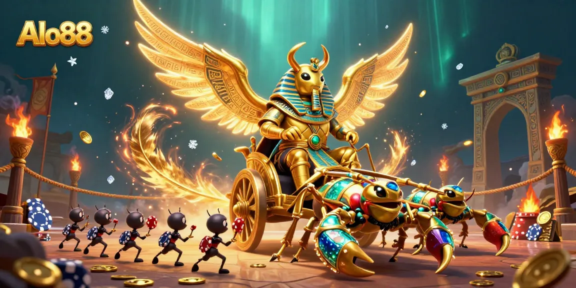 Alo88 players enjoy an epic casino experience with golden treasures and 3D characters in action.