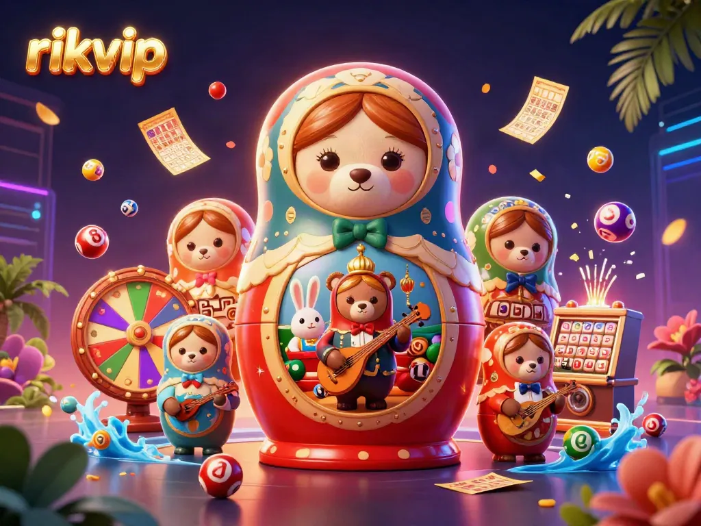 Experience exciting gameplay with rikvip as colorful lottery elements and engaging characters create a vibrant casino atmosphere.