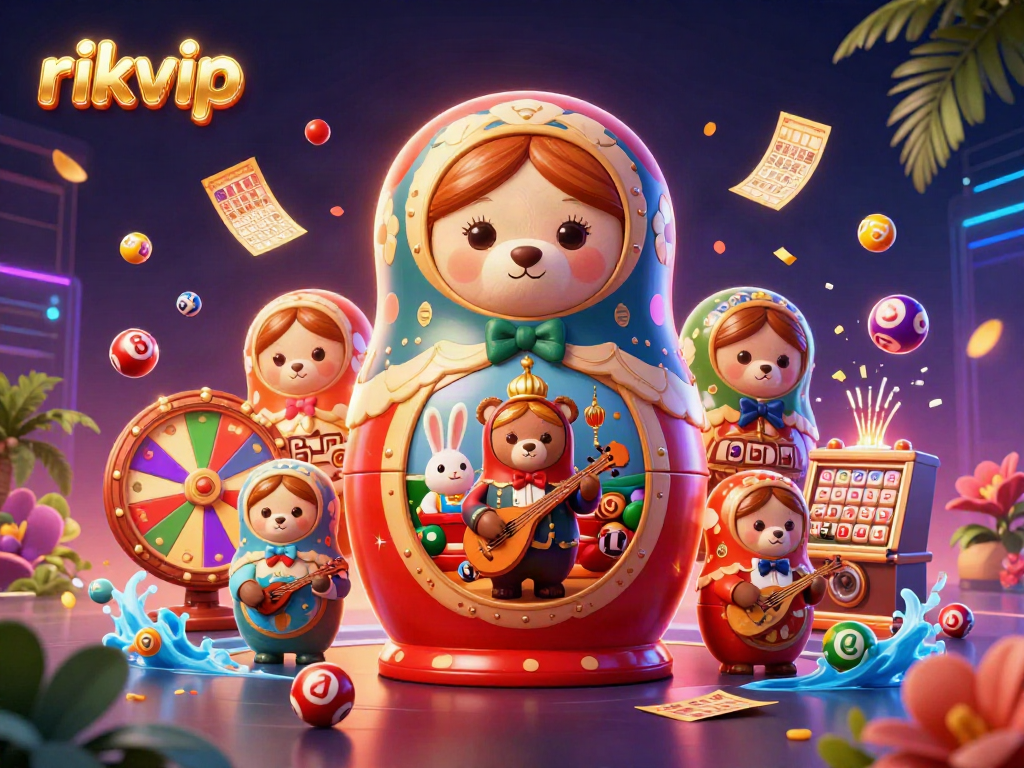 Experience exciting gameplay with rikvip as colorful lottery elements and engaging characters create a vibrant casino atmosphere.
