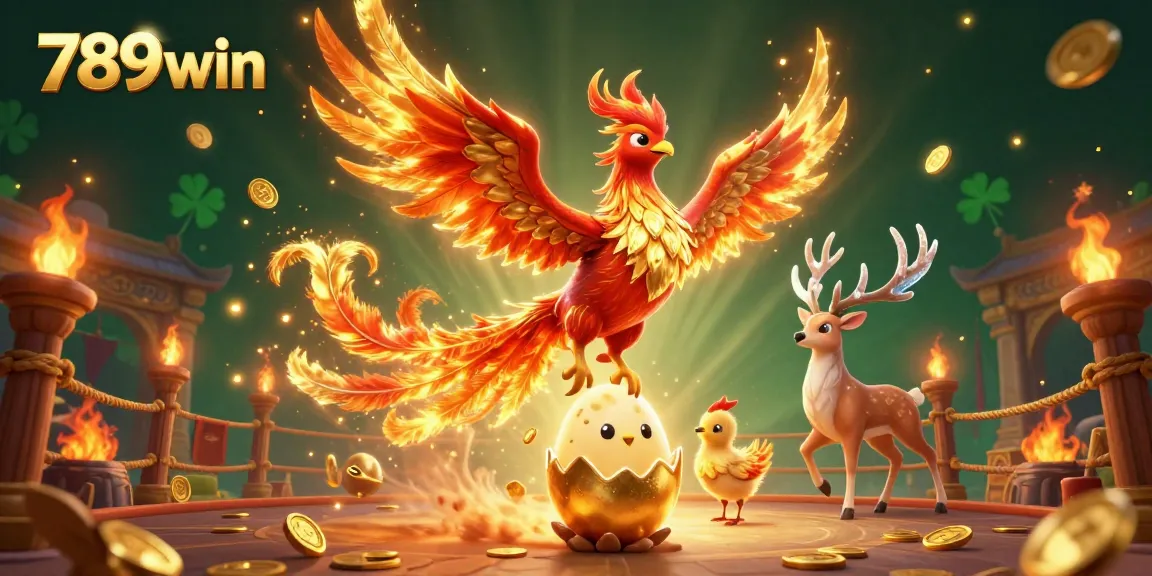 Experience thrilling gaming with 789win’s vivid phoenix illustration showcasing exciting betting elements.