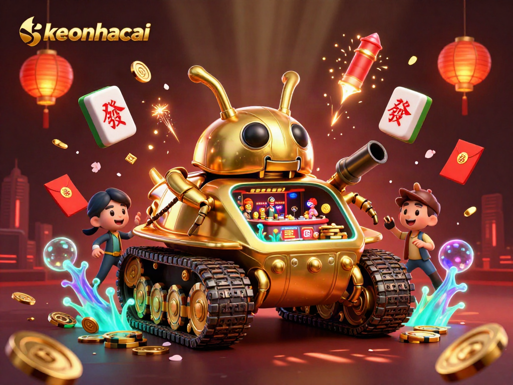 Watch keonhacai delivering action and excitement within a miniature casino scene filled with vibrant elements.