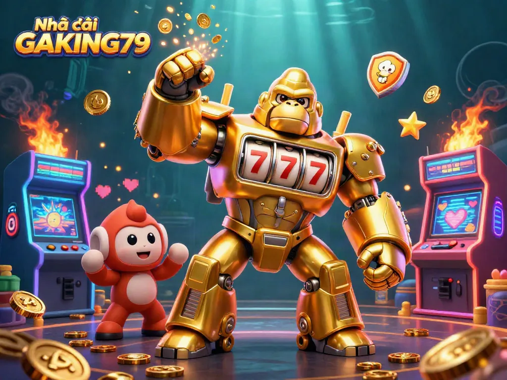 Experience thrilling gameplay with Nhà cái GAKING79, featuring dynamic casino characters and action.