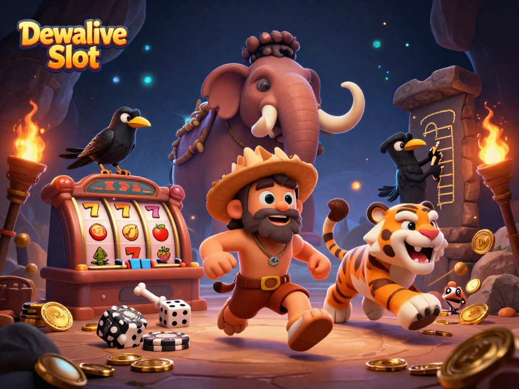 Win jackpots at Dewalive Slot with thrilling prehistoric casino characters and slot reels!