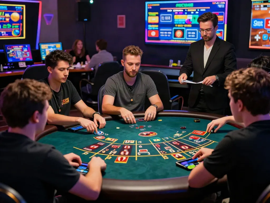 Exciting live casino action at 9bet with players engaged at a vibrant virtual table.