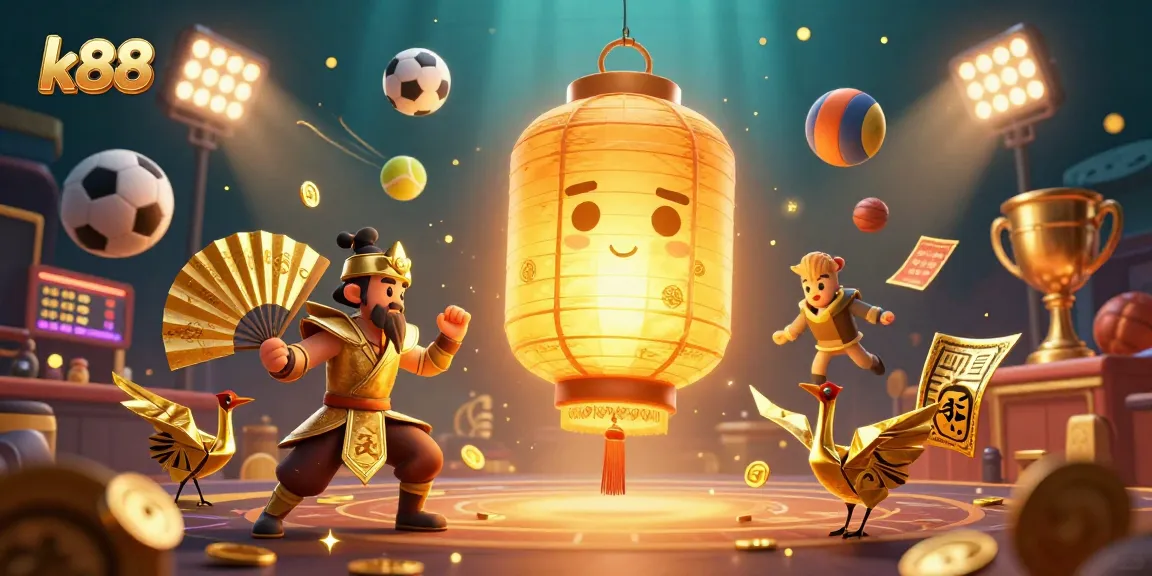 Experience the thrilling adventures at k88, capturing dynamic sports betting action with vibrant casino elements.