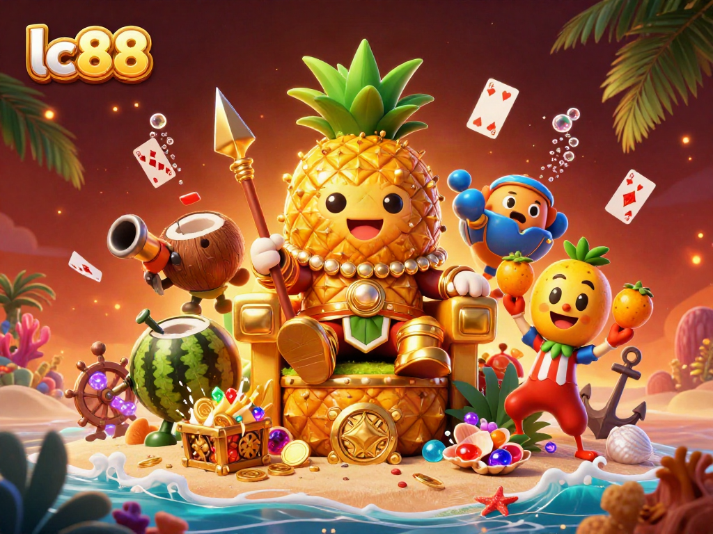 Experience exciting gaming at lc88 with vibrant characters and rich casino elements illustrating adventure.