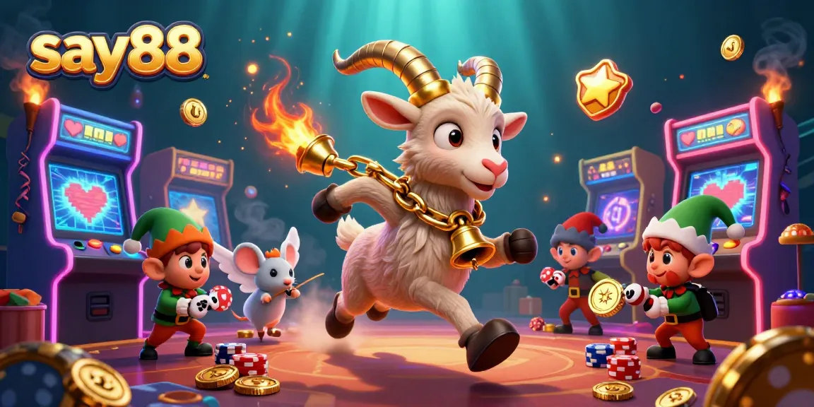 Experience say88's vibrant gaming scene as Krampus and friends create a lively casino atmosphere.