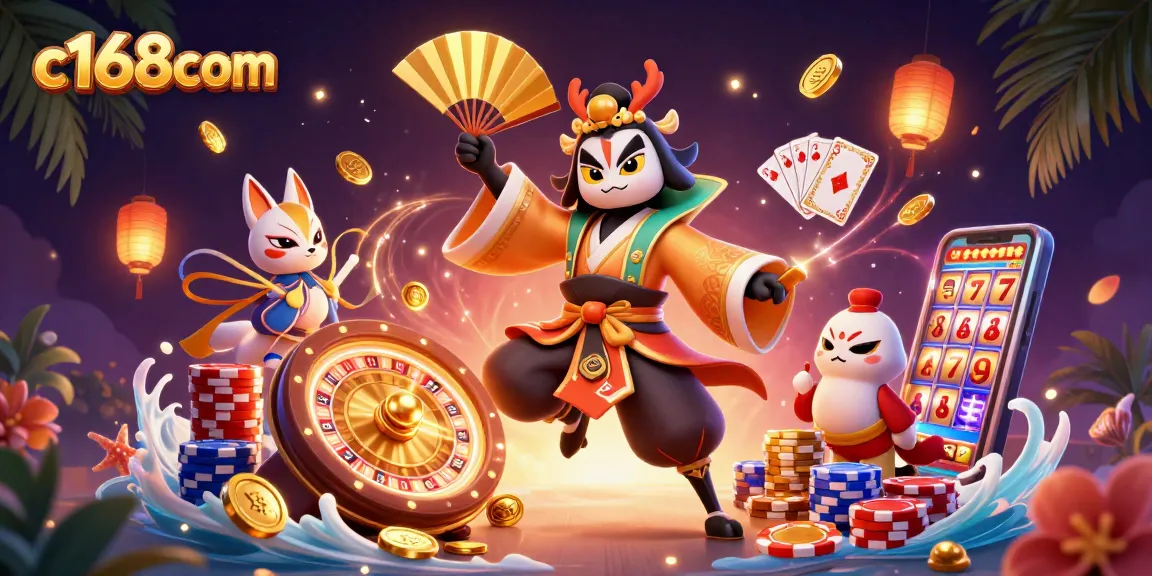 Experience thrilling gameplay at c168com with vibrant 3D casino characters and dynamic elements.