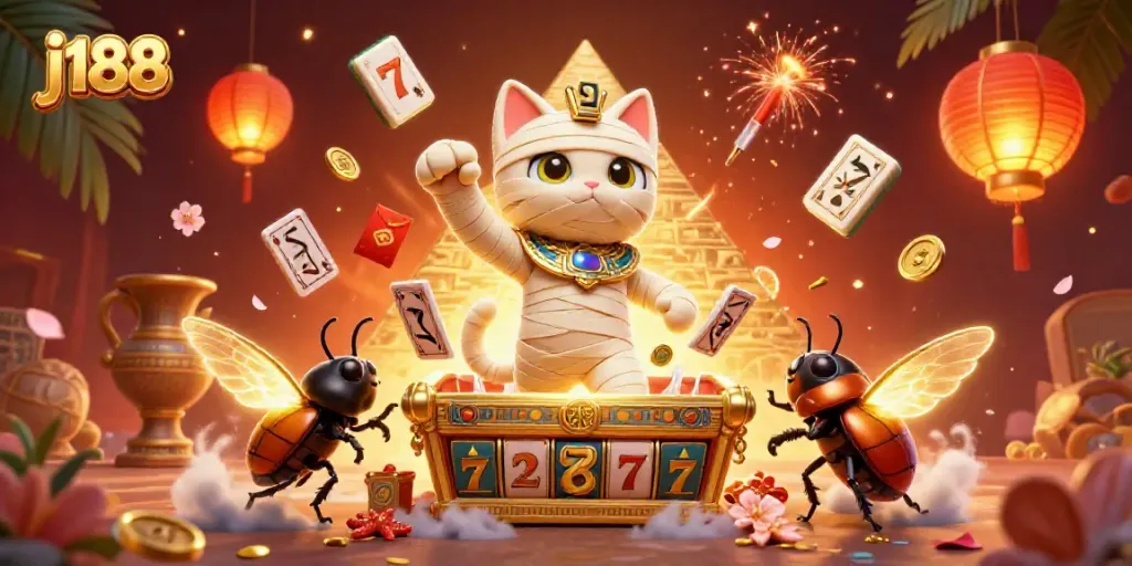 Play exciting games at j188's vibrant pyramid casino, featuring unique Egyptian-style elements.